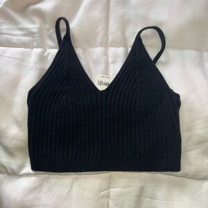 Free people corset detail knit top